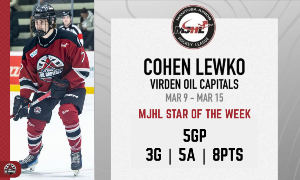 Lewko Named MJHL Star of the Week
